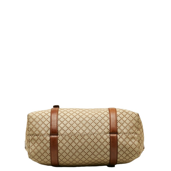 グッチ ディアマンテ ハンドバッグ ショルダーバッグ 2WAY 282346 ベージュ ブラウン キャンバス レザー レディース GUCCI 【中古】