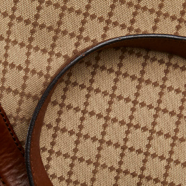 グッチ ディアマンテ ハンドバッグ ショルダーバッグ 2WAY 282346 ベージュ ブラウン キャンバス レザー レディース GUCCI 【中古】