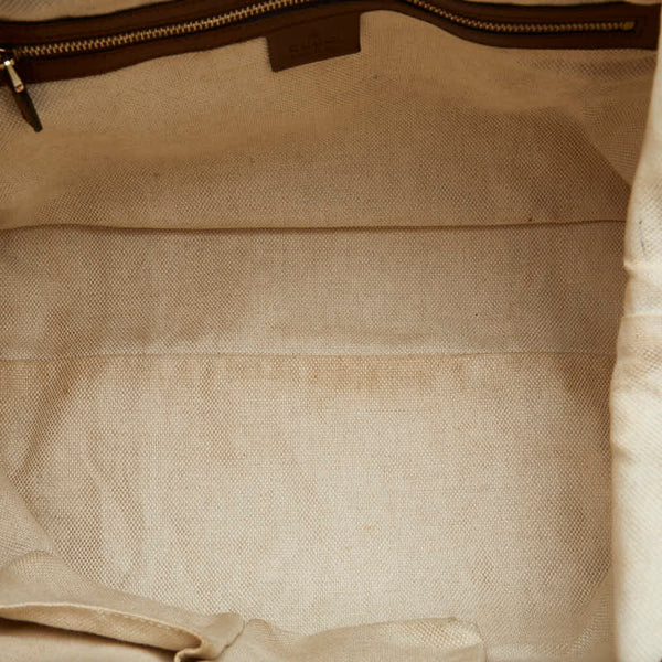 グッチ ディアマンテ ハンドバッグ ショルダーバッグ 2WAY 282346 ベージュ ブラウン キャンバス レザー レディース GUCCI 【中古】