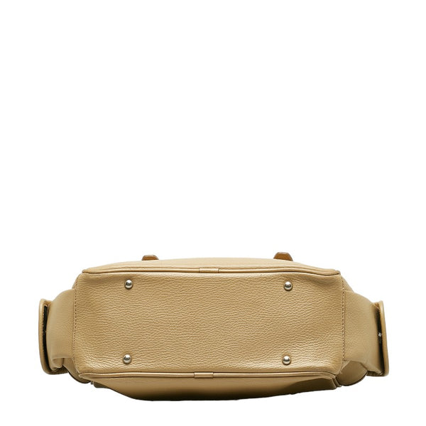 バーバリー ノバチェック ハンドバッグ ベージュ レザー レディース BURBERRY 【中古】