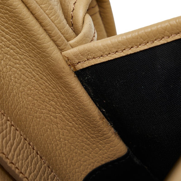 バーバリー ノバチェック ハンドバッグ ベージュ レザー レディース BURBERRY 【中古】
