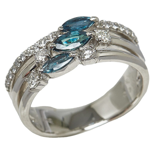 Pt900 プラチナ アレキサンドライト0.62ct ダイヤ0.34ct リング 指輪 レディース 12号 【中古】