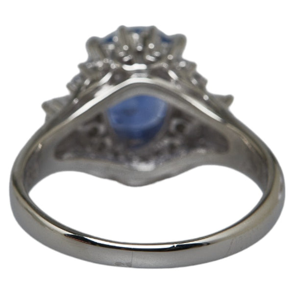 Pt900 プラチナ サファイア1.89ct ダイヤ0.35ct リング 指輪 レディース 11号 【中古】