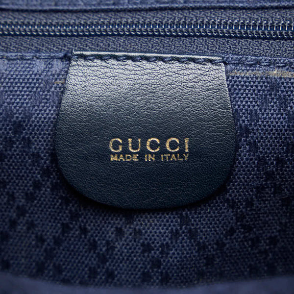 グッチ バンブー リュック バックパック 003 2058 0016 ネイビー レザー レディース GUCCI 【中古】