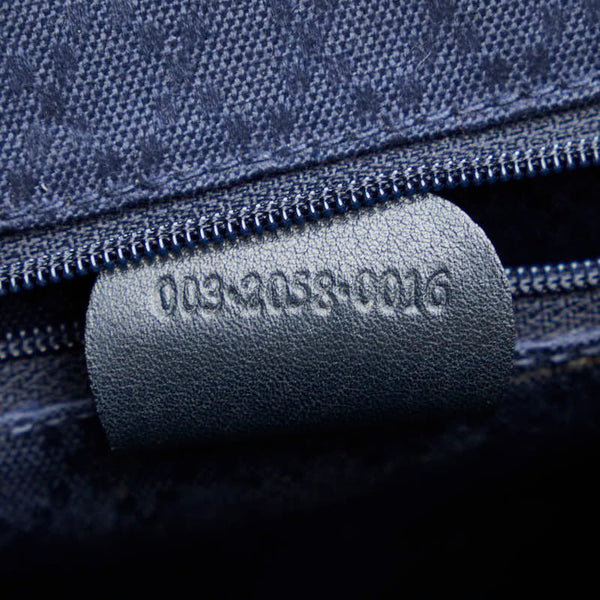 グッチ バンブー リュック バックパック 003 2058 0016 ネイビー レザー レディース GUCCI 【中古】