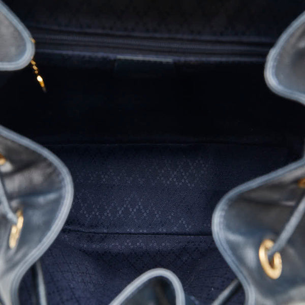 グッチ バンブー リュック バックパック 003 2058 0016 ネイビー レザー レディース GUCCI 【中古】