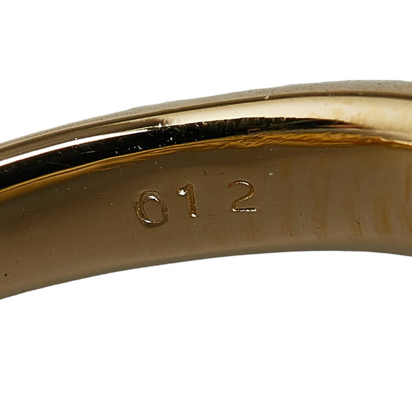 K18YG イエローゴールド 白蝶真珠10.1mm ダイヤ0.12ct リング 指輪 レディース 14号 【中古】