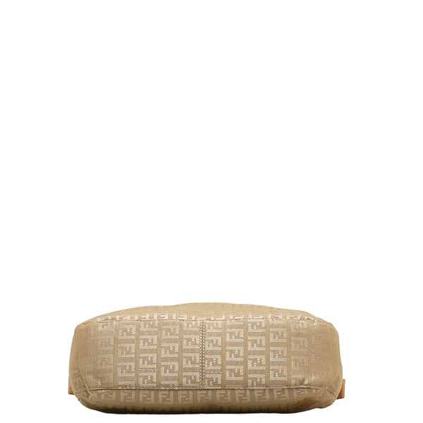 フェンディ ズッキーノ マンマバケット ハンドバッグ ベージュ キャンバス レザー レディース FENDI 【中古】