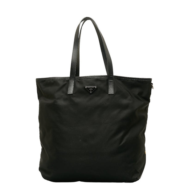 プラダ ビジュー ハンドバッグ トートバッグ ブラック マルチカラー ナイロン ビーズ レザー レディース PRADA 【中古】