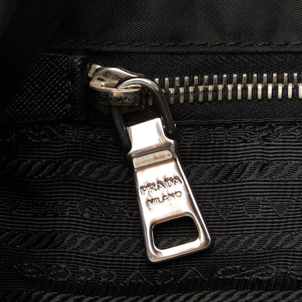 プラダ ビジュー ハンドバッグ トートバッグ ブラック マルチカラー ナイロン ビーズ レザー レディース PRADA 【中古】