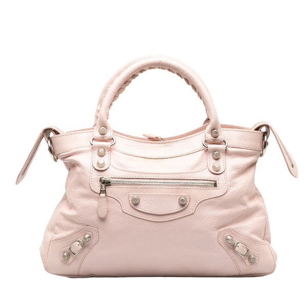 バレンシアガ ジャイアントタウン ハンドバッグ ショルダーバッグ 2WAY 285434 ピンク レザー レディース BALENCIAGA 【中古】