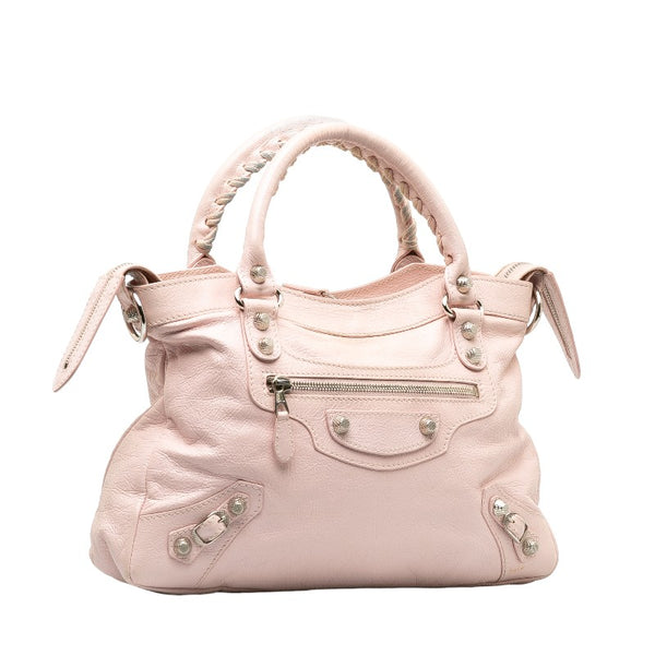 バレンシアガ ジャイアントタウン ハンドバッグ ショルダーバッグ 2WAY 285434 ピンク レザー レディース BALENCIAGA 【中古】