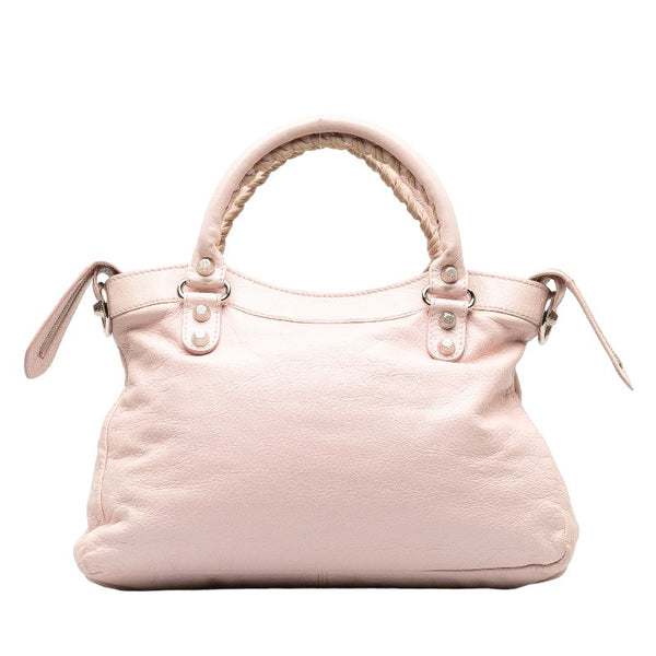 バレンシアガ ジャイアントタウン ハンドバッグ ショルダーバッグ 2WAY 285434 ピンク レザー レディース BALENCIAGA 【中古】