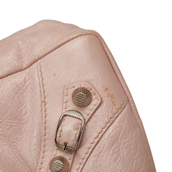 バレンシアガ ジャイアントタウン ハンドバッグ ショルダーバッグ 2WAY 285434 ピンク レザー レディース BALENCIAGA 【中古】