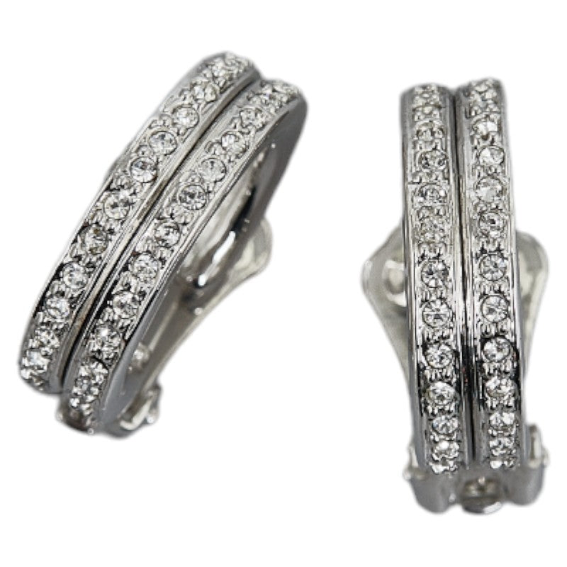 クリスチャンディオール ラインストーン イヤリング シルバー メタル レディース Christian Dior 【中古】