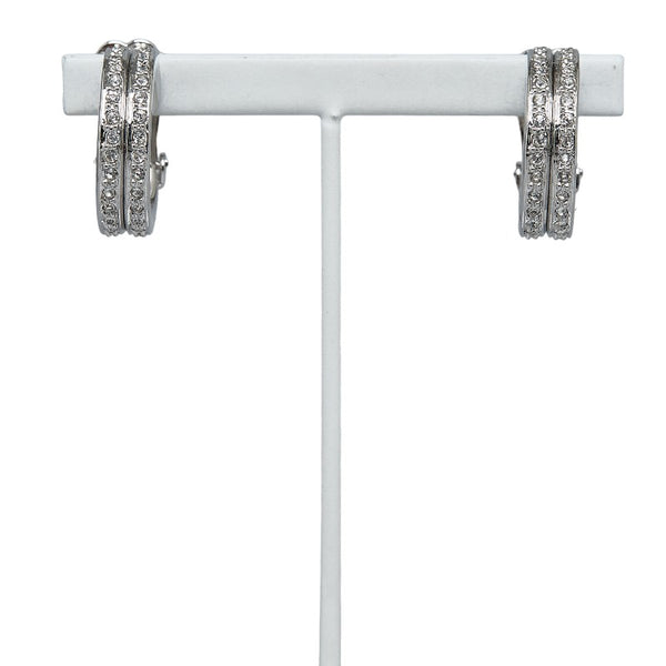 クリスチャンディオール ラインストーン イヤリング シルバー メタル レディース Christian Dior 【中古】