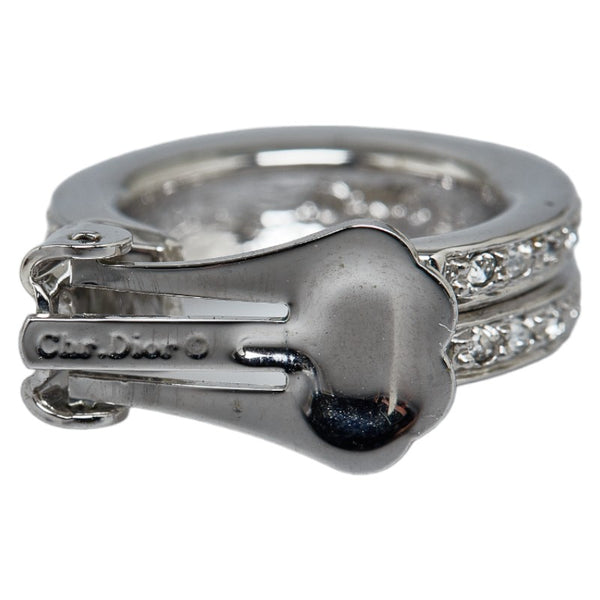 クリスチャンディオール ラインストーン イヤリング シルバー メタル レディース Christian Dior 【中古】