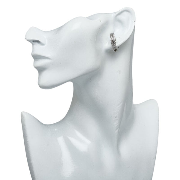 クリスチャンディオール ラインストーン イヤリング シルバー メタル レディース Christian Dior 【中古】