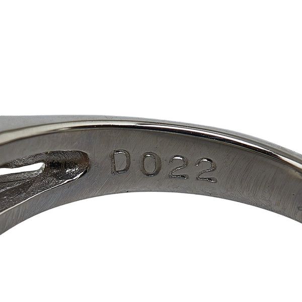 Pt850 プラチナ アコヤパール7.7mm ダイヤ0.22ct リング 指輪 レディース 11号 【中古】