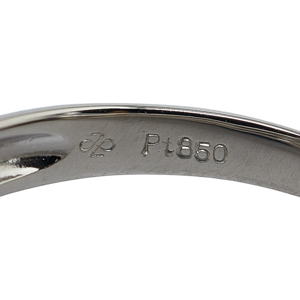 Pt850 プラチナ サファイア0.74ct ダイヤ0.31ct リング 指輪 レディース 15号 【中古】