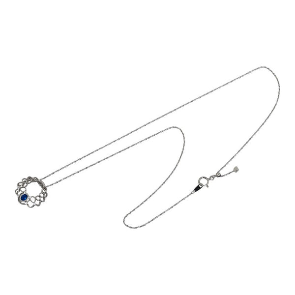 Pt900 プラチナ Pt850 プラチナ アウイナイト0.12ct ダイヤ0.07ct ネックレス レディース 【中古】