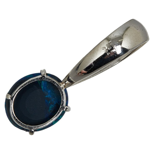 Pt900 プラチナ ブラックオパール2.48ct ダイヤ0.04ct ペンダントトップ レディース 【中古】