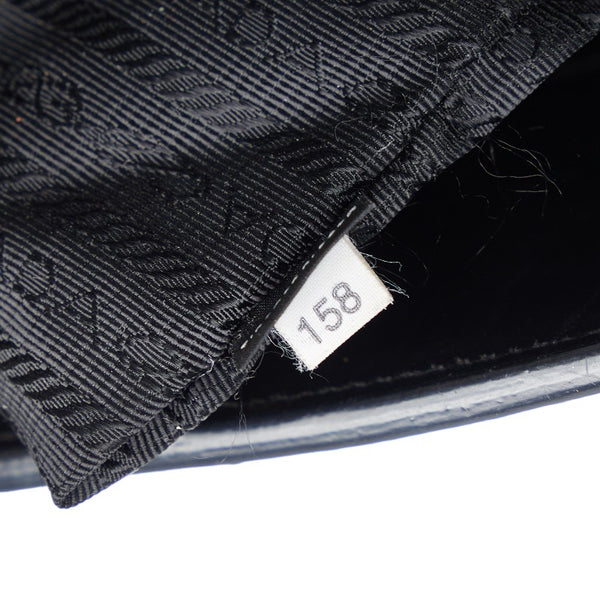 プラダ 三角ロゴプレート ゴールド金具 ハンドバッグ ショルダーバッグ 2WAY ブラック レザー レディース PRADA 【中古】