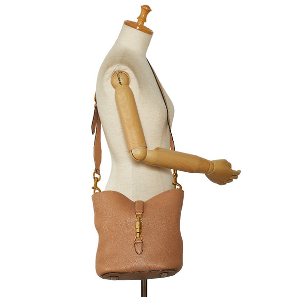 グッチ ニュージャッキー 斜め掛け ショルダーバッグ 380579 ベージュ レザー レディース GUCCI 【中古】