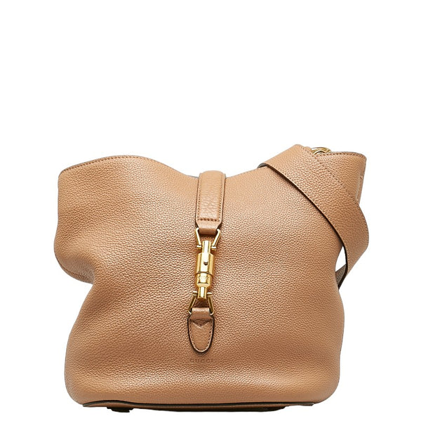 グッチ ニュージャッキー 斜め掛け ショルダーバッグ 380579 ベージュ レザー レディース GUCCI 【中古】