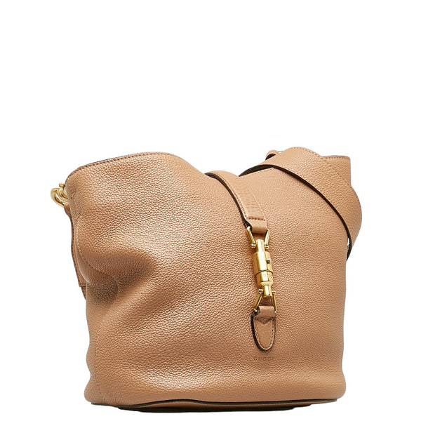 グッチ ニュージャッキー 斜め掛け ショルダーバッグ 380579 ベージュ レザー レディース GUCCI 【中古】