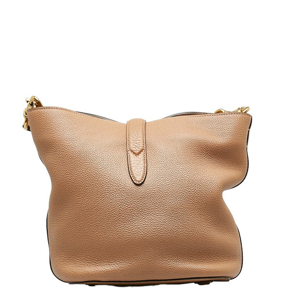 グッチ ニュージャッキー 斜め掛け ショルダーバッグ 380579 ベージュ レザー レディース GUCCI 【中古】