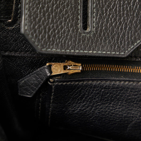 エルメス バーキン35 ゴールド金具 ハンドバッグ ブラック アルデンヌ レディース HERMES 【中古】