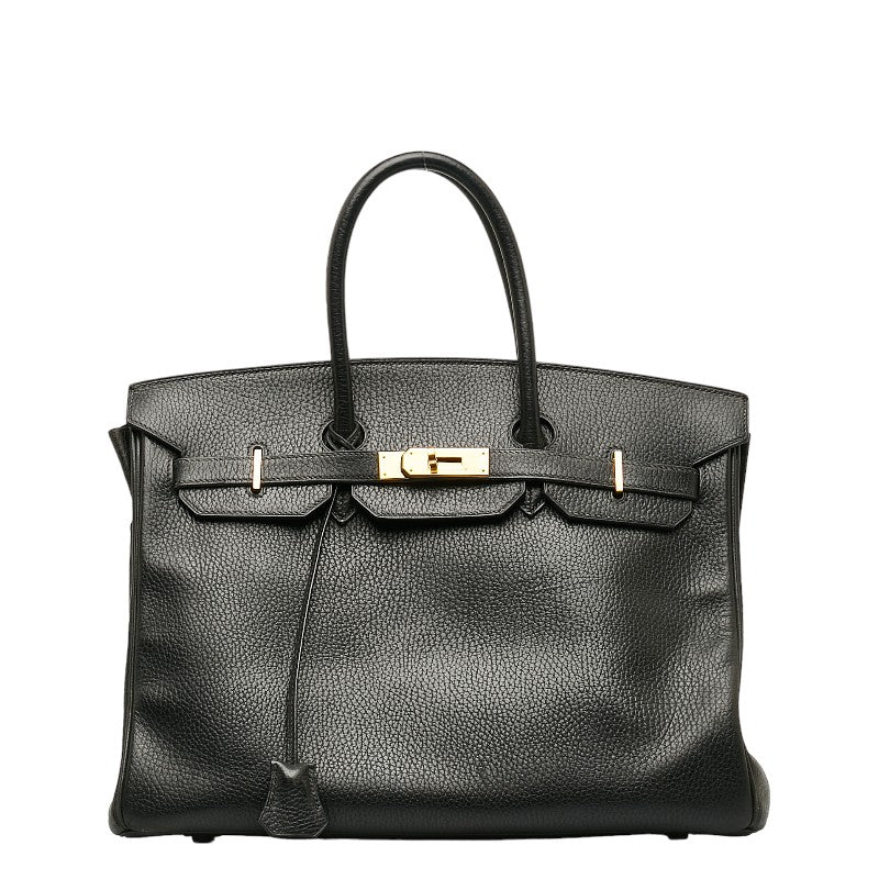 エルメス バーキン35 ゴールド金具 ハンドバッグ ブラック アルデンヌ レディース HERMES 【中古】