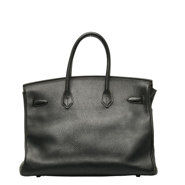 エルメス バーキン35 ゴールド金具 ハンドバッグ ブラック アルデンヌ レディース HERMES 【中古】