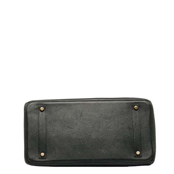 エルメス バーキン35 ゴールド金具 ハンドバッグ ブラック アルデンヌ レディース HERMES 【中古】