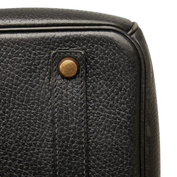 エルメス バーキン35 ゴールド金具 ハンドバッグ ブラック アルデンヌ レディース HERMES 【中古】