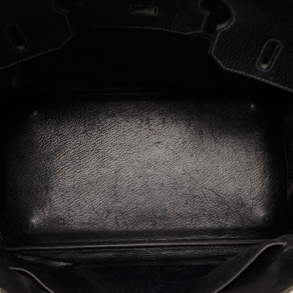 エルメス バーキン35 ゴールド金具 ハンドバッグ ブラック アルデンヌ レディース HERMES 【中古】