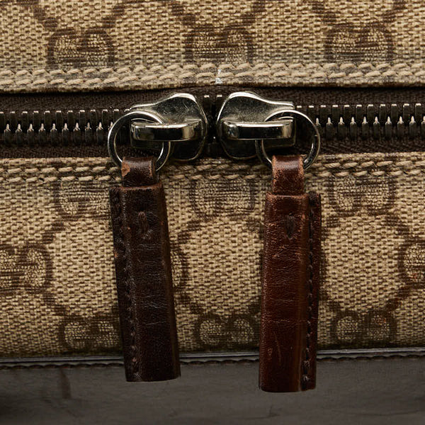 グッチ GGスプリーム ボストンバッグ トラベルバッグ 旅行用バッグ 101670 ベージュ ブラウン PVC レザー レディース GUCCI 【中古】