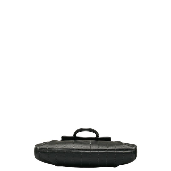 サルヴァトーレフェラガモ ガンチーニ ショルダーバッグ ブラック レザー レディース Salvatore Ferragamo 【中古】