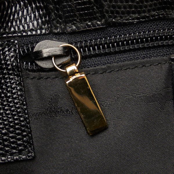 サルヴァトーレフェラガモ ヴァラ ハンドバッグ AQ-21 8252 ブラック ゴールド レザー レディース Salvatore Ferragamo 【中古】