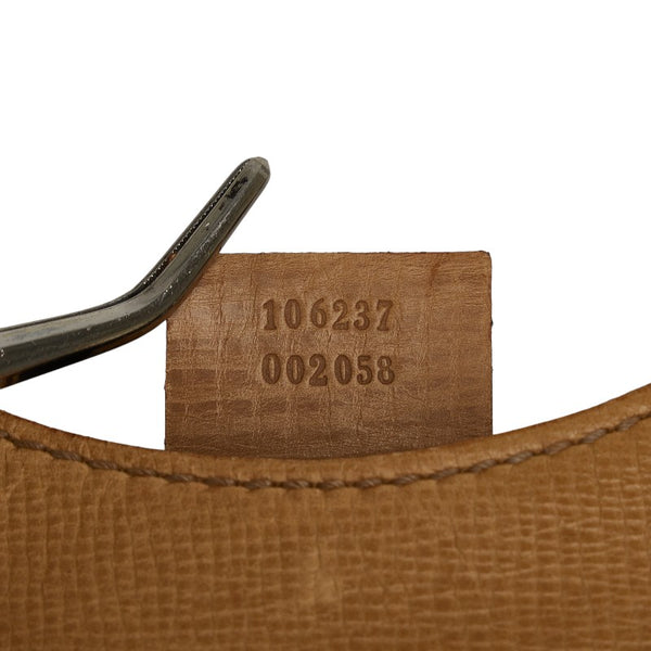 グッチ ウッド ワンショルダー 106237 ベージュ レザー レディース GUCCI 【中古】