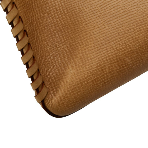 グッチ ウッド ワンショルダー 106237 ベージュ レザー レディース GUCCI 【中古】