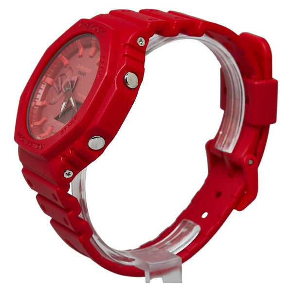 ジーショック カシオ 腕時計 GA-2100-4AJF クオーツ レッド文字盤 合成樹脂 ラバー メンズ G-SHOCK 【中古】