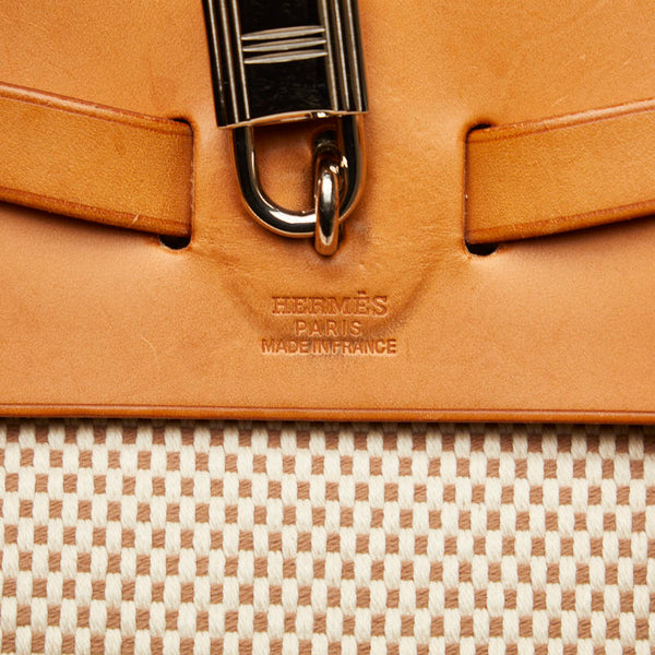 エルメス エールバッグ アドPM リュック バックパック ベージュ キャンバス レザー レディース HERMES 【中古】