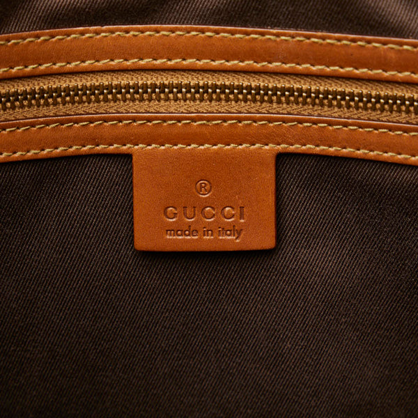 グッチ GGキャンバス トートバッグ ショルダーバッグ 109141 ブラウン キャンバス レザー レディース GUCCI 【中古】