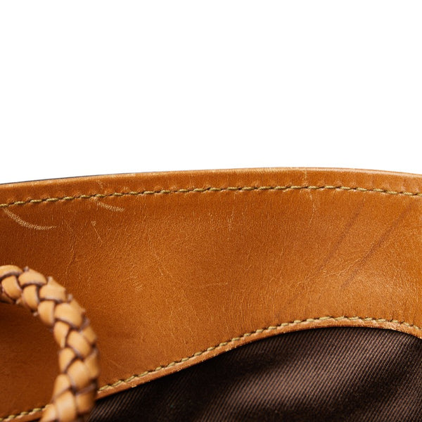 グッチ GGキャンバス トートバッグ ショルダーバッグ 109141 ブラウン キャンバス レザー レディース GUCCI 【中古】