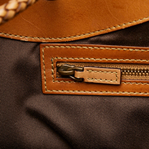 グッチ GGキャンバス トートバッグ ショルダーバッグ 109141 ブラウン キャンバス レザー レディース GUCCI 【中古】