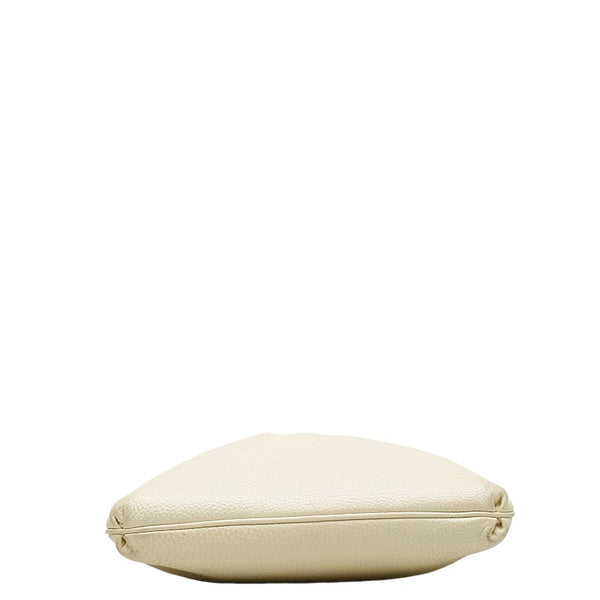 サルヴァトーレフェラガモ ガンチーニ 斜め掛け ショルダーバッグ AU-21 B499 アイボリー ホワイト レザー レディース Salvatore Ferragamo 【中古】