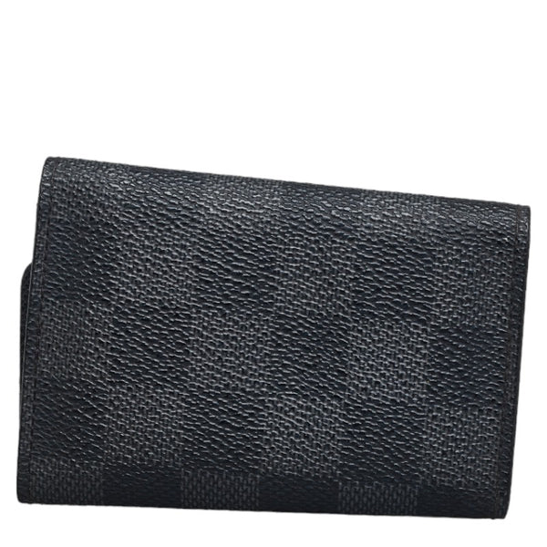 ルイ ヴィトン ダミエ グラフィット ミュルティクレ6 キーケース N62662 ブラック PVC レザー レディース LOUIS VUITTON 【中古】