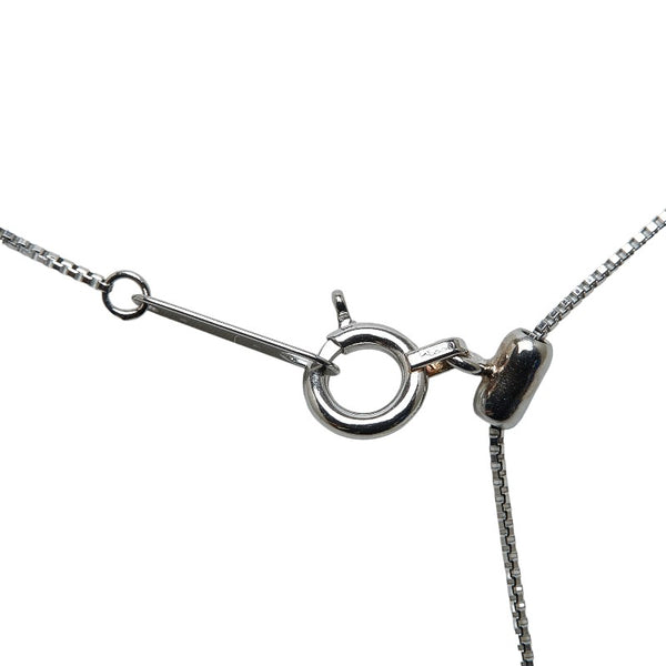 Pt900 プラチナ Pt850 プラチナ ダイヤ0.18ct ダイヤ0.17ct ホースシュー 馬蹄 スイング ネックレス レディース 【中古】